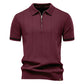 Business Casual Knitted Polo Shirt with Flip Collar Short Sleeve Men's T-Shirt eprolo