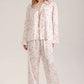 Three-Piece Pajama Set with Heart Print - Strap Top, Long Sleeve, and Long Pants for Women eprolo