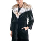Blackglama Mink Fur Coat with Lynx Fur Collar-0