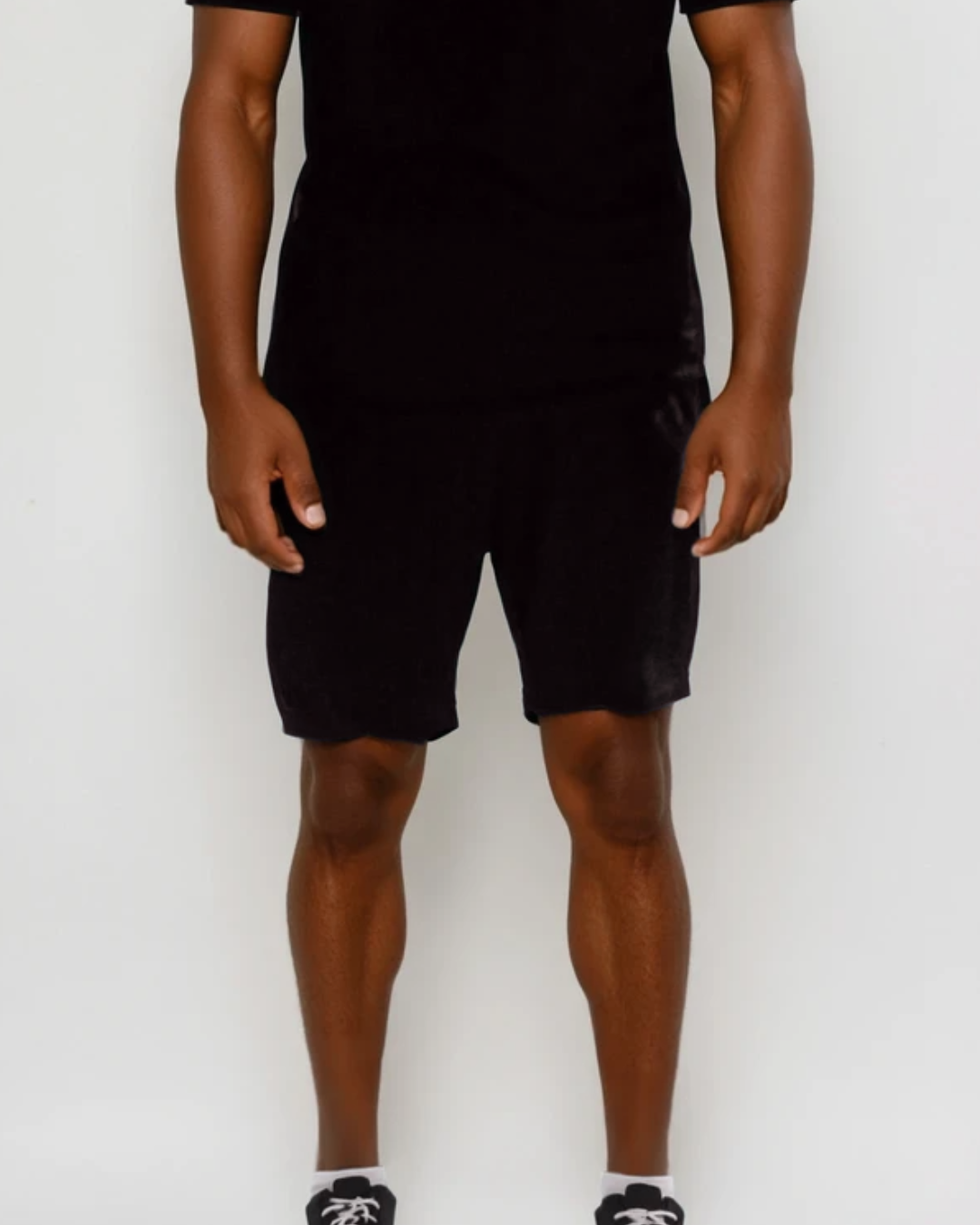 Men's Merino Wool Sports Shorts - Black-1