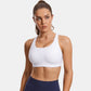 Power On High Impact Padded White Sports Bras-0