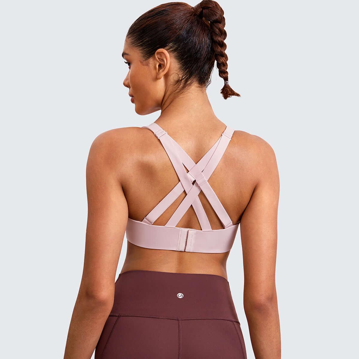 Power On Molded Cup Strappy Racerback Wireless Sports Bra-1