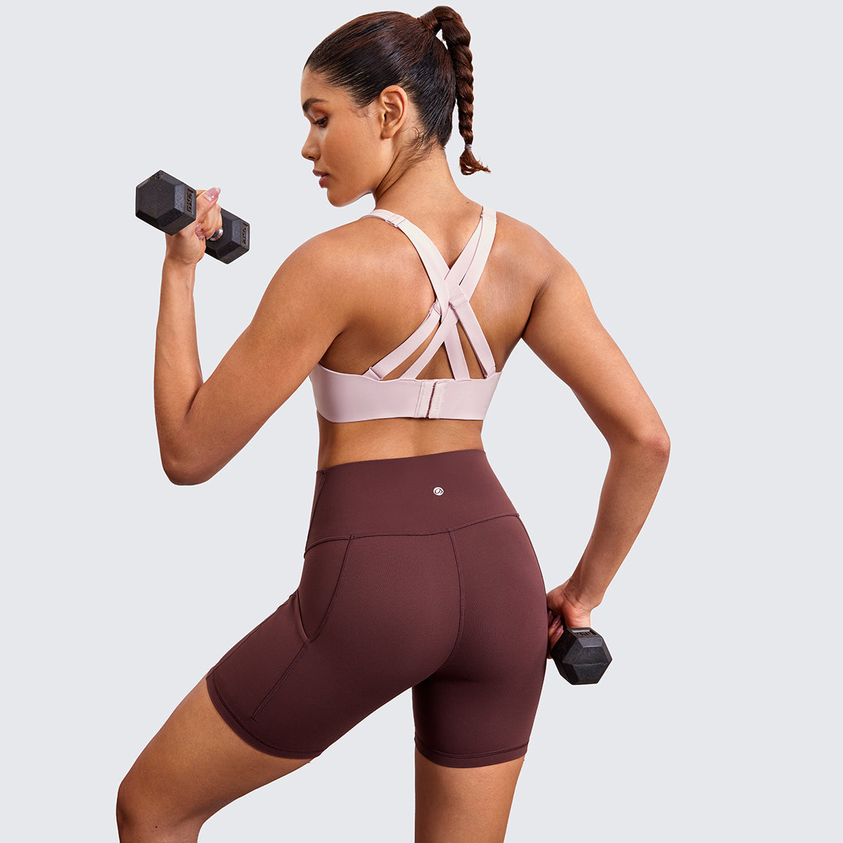 Power On Molded Cup Strappy Racerback Wireless Sports Bra-2