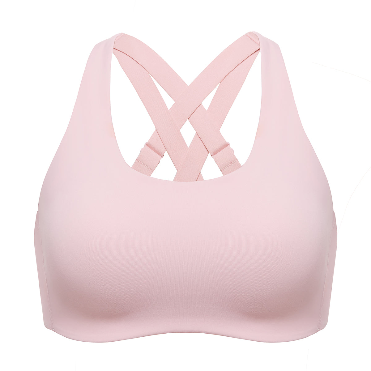Power On Molded Cup Strappy Racerback Wireless Sports Bra-3
